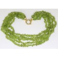 opulent colier "multi strand" PERIDOT. atelier Sito. Italia